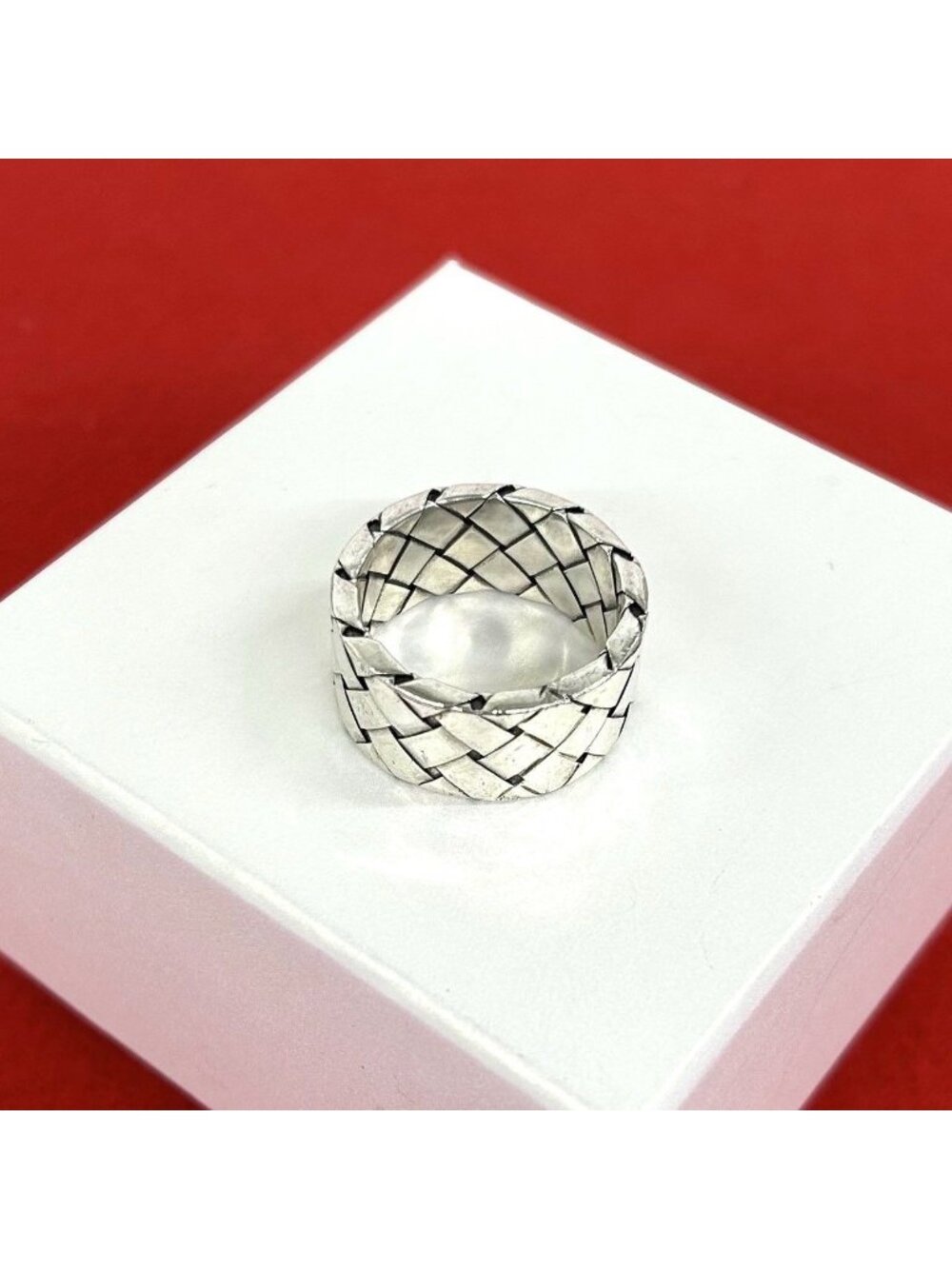 Bottega Veneta Intrecciato 925 Sterling Silver Ring